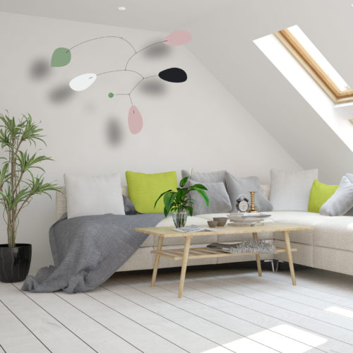 Mobile Calder Personnalisable Ogelala rose vert et blanc | Virvoltan