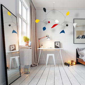 Chambre d'ado avec Parade, mobile Calder signé Virvoltan