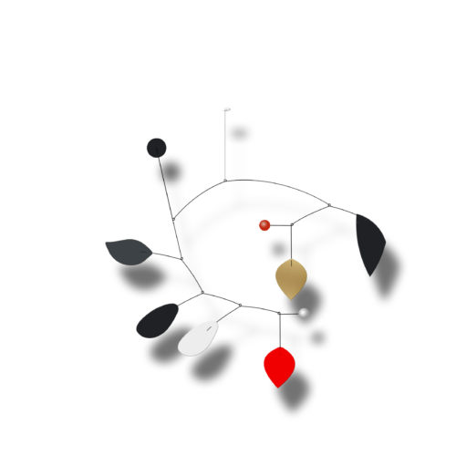 Mobile Calder Personnalisable Rouge Blanc Et Noir | Virvoltan