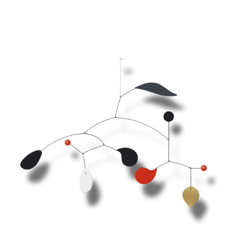 Mobile Calder Personnalisable Rouge Blanc Et Noir | Virvoltan