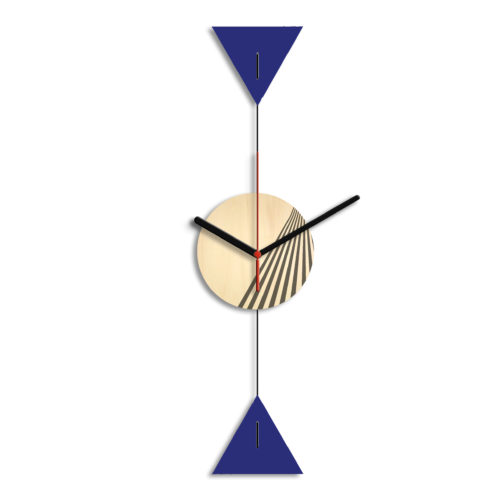 Horloge Murale Personnalisable Bis gravé Acier bleu Klein | Virvoltan