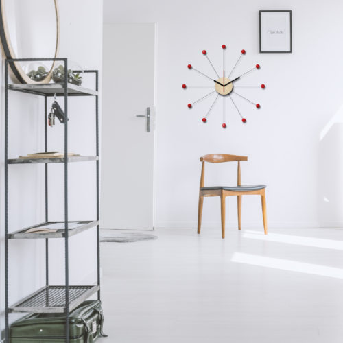 Horloge Murale Personnalisable d'inspiration George Nelson Rouge | Virvoltan