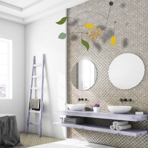 Mobile décoratif salle de bain feng shui | Virvoltan