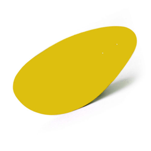 Menhir jaune colza, feuille d'acier laquée pou mobile Calder personnalisable | Virvoltan