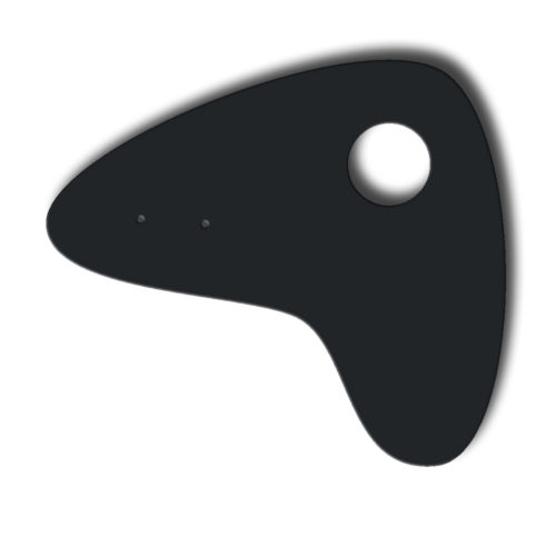 Boomerang noir, feuille d'acier laquée pou mobile Calder personnalisable | Virvoltan