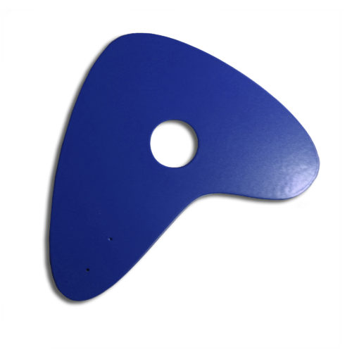 Blue Boomerang, lacquered steel sheet for customizable Calder mobile | Virvoltan