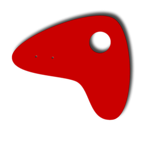 Boomerang rouge, feuille d'acier laquée pou mobile Calder personnalisable | Virvoltan