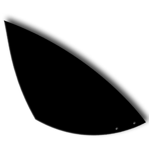 Black pennant, lacquered steel foil for customizable Calder mobile | Virvoltan