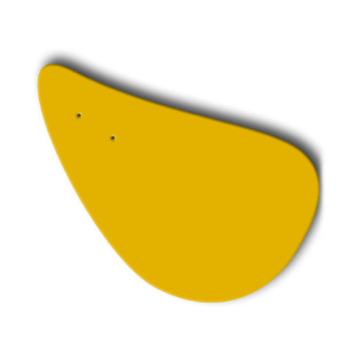 Galet jaune, feuille d'acier laquée pou mobile Calder personnalisable | Virvoltan