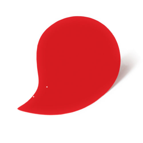 Virgule rouge, feuille d'acier laquée pou mobile Calder personnalisable | Virvoltan